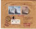 Vat013a/  VATIKAN - Hohe Luftpostfrankatur Chicago,  USA 1955, Zollgebühr 15 Cents - Briefe U. Dokumente
