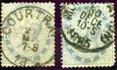 Belgien Mi.N° 36  Gestempelt  1883, König Leopold II,  2 Marken Mit Kleinen Zahnfehlern Pro Timbre Un Dent Def - 1883 Leopold II.