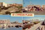 Saint Cyprien Plage .  Vues Animées . - Saint Cyprien