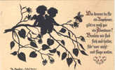 S ANGELI SU RAMO APE  SILHOUETTE ANGEL ANGE ENGEL ABEILLE BIENE ABEJA BIJ  BREMEN 20.2.1932 - Silhouette - Scissor-type