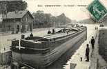 BATEAUX - PENICHE - 94 - VAL De MARNE - CHARENTON - CANAL - PASSAGE D'UNE ECLUSE - MAISON De L'ECLUSIER - Péniches