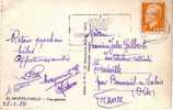 Timbre Sur Carte - Monaco 8 F (cachet 1954) - Postmarks