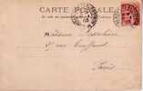 Timbre Sur Carte - Monaco 10 C (cachet 1903) - Poststempel