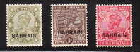 Bahrain Indian Postal Administration Overprinted 3v Mint - Bahrein (1965-...)