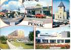 Pessac. Multivues. (Marché Haut Livrac, Centre, Eglise...) Voitures Années 80. - Pessac