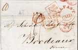 Irl111/ Brief,  Belfast Paid 1843 Nach Frankreich (Bordeaux). Stempel Gut Platziert - Vorphilatelie