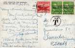 1202. Postal New York A Juneda (Lerida) 1954. TAXE - Covers & Documents