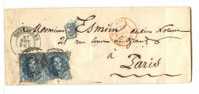 REF LVP5 - BELGIQUE LETTRE CLASSIQUE POUR PARIS NOVEMBRE 1853 - 1849-1865 Medaillen (Sonstige)
