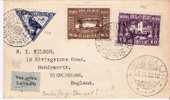 Isl058/  - ISLAND - Allthing Frankatur Falke, Wikingerboot, Holztransport 1930 - Lettres & Documents