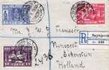 Isl066/  ISLAND - Allthing 1930, Einschreiben 3 SA. Tracht, 20 A, Reiter 10 A. Drachenboot - Lettres & Documents