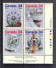 Canada Unitrade 1102a MNH VF LR Plate Block Science And Technology - Plattennummern & Inschriften