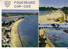 FOUESNANT   -  CAP  COZ  -  3 Vues  :  La Plage Et La Poitne Du Cap Coz  - N°  MX   743 - Fouesnant