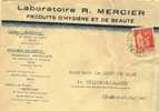 Paix 283 Sur Lettre "laboratoires Mercier" à Nice , Pour  Chalon-sur-Saône (1936) - 1932-39 Peace