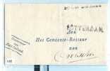 NEDERLAND BRIEFOMSLAG Van ´s-GRAVENHAGE (MASSON) Via ROTTERDAM Naar OVERSCHIE. Voorzijde LANGSTEMPEL R Dam (499) - ...-1852 Prephilately