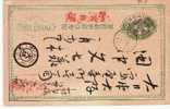 CH-AP009a/   CHINA - Shanghai Killer Cancellation 1888 On Stationery Card 2Sen (JSCA 4) To Japan - Briefe U. Dokumente