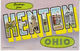 Kenton OH Large Letter Curteich Postcard #2C543-N - Akron