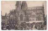 VALOGNES (Manche) Grand Marché Et L´Eglise Animée 1914 - Valognes