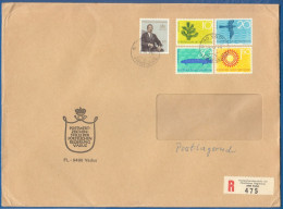 Liechtenstein; 1966; Brief Einschreiben; Registered; Postlagernd; Michel 460/3 Und 464 - Briefe U. Dokumente