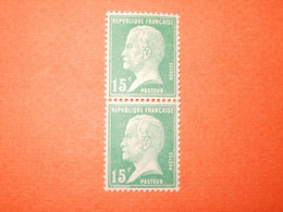 FRANCE-N°171 Pasteur Paire Verticale**. Très Bien Centré. Tirage Vert Très Clair. Superbe - Unused Stamps