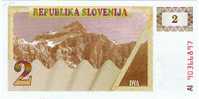 2 Tolar    "SLOVENIE"       UNC     Ro 50 - Slowenien