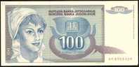 100 Dinara   "YOUGOSLAVIE"  1992   P112  UNC    Bc151 - Yugoslavia