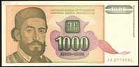 1000 Dinara   "YOUGOSLAVIE"  1994    P140  UNC    Bc151. - Yougoslavie