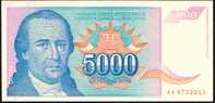 5000 Dinara   "YOUGOSLAVIE"   1994    P141  UNC    Bc151 - Yougoslavie