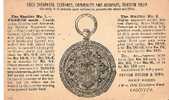 IB082 INDIEN BRIT.) -/ Uhren-Werbung (clock / Reloj) Auf GA 1897 Nach Ceylon Von Calcutta - 1882-1901 Empire