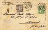 Postal Grindelwald , Alpes Berneses (Suiza) A Marseille 1903. TASA - Cartas & Documentos