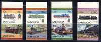 1985 St.Lucia Lovely Locomotive Set Setenant MNH - St.Lucie (1979-...)