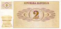 SLOVENIE  2 Tolarjev   Emission De 1990   Pick 2a     ***** BILLET  NEUF ***** - Slovénie