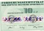 Wettkämpfe Lauf Sportzertifikat 1979 Sporthilfe ** Plus O BRD 1009/0, Berlin 596/7 + Zf. 15 SST 26€ Document Of Germany - Balonmano