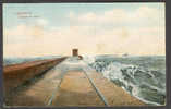 Netherlands PPC Ijmuiden Zuidpier Bij Storm South Pier In The Storm Deluxe Cancel Anvers Belgium 1907 (2 Scans) - IJmuiden