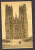 Belgium PPC Bruxelles Eglise Sainte Gudule Cancel TMS Brussel Exposition To Roma Italy 1910 (2 Scans) - St-Gilles - St-Gillis