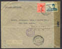 Egypt Cairo Double Censor 1944 Cover To New York United States Of America Department 24 & Examiner 7669 - Briefe U. Dokumente