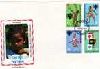 UNICEF Kindertag  1979 Spielende Kinder Bahamas 436/9 + Block 26 FDC 9€ - UNICEF