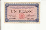 Billet De Nécessité De La Chambre De Commerce De Chambéry :  1 Franc - Bonds & Basic Needs