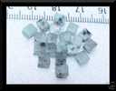 10 Perles Cubes En Agate Grise 4x4mm - Perlen
