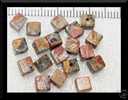 10 Perles Cubes En Jaspe Léopard Rouge 4x4mm - Perlen