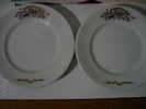 2 ASSIETTES A DESSERT LA PORTE JAUNE. GDA. LIMOGES - Andere & Zonder Classificatie