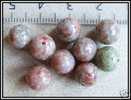 5 Perles En Véritable Epidote 8mm - Perlen