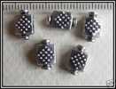 10 Perles Intercalaires Argent Du Tibet Env.10x6mm - Parels