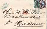Rl137/- RUSSLAND - Riga-Bordeaux 1875, Michel 19x Und 21x - Briefe U. Dokumente