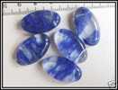 2 Perles Pendentifs En Quartz Tanzanite Env. 24x14x6mm - Perlen