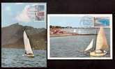 LOT 4 CARTES MAX-  TTB- THEME : BATEAUX DE PECHE ET DE PLAISANCE .- Dates Visibles Aux Scans. - Verzamelingen & Reeksen