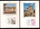 LOT 4 CARTES MAX-  TTB- THEME :VIEILLES MAISONS DE FRANCE .- Dates Visibles Aux Scans. - Verzamelingen & Reeksen