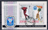 BU Burundi 1968 Mi 393-94A Bl. 26A Winterolympiade - Usati