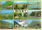 CPSM.  GIVET. FORT DE CHARLEMONT . VUE GENERALE AVEC BORDS DE MARNE. TOUR VICTOIRE.EGLISE. CAMPING. ..DATEE 1997. - Givet