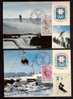 LOT 4 CARTES MAX-  TTB- THEME : J.O D'HIVER- GRENOBLE -SAPORO .- Dates Visibles Aux Scans. - Collections, Lots & Series