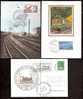 LOT 5 CARTES MAX- TTB- THEME : TRAINS- RAIL- TGV- METRO- Dates Visibles Aux Scans. - Collections, Lots & Séries